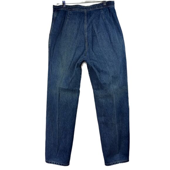 VINTAGE~100% Cotton High Rise Mom Jeans Relaxed 14 - Picture 4 of 7